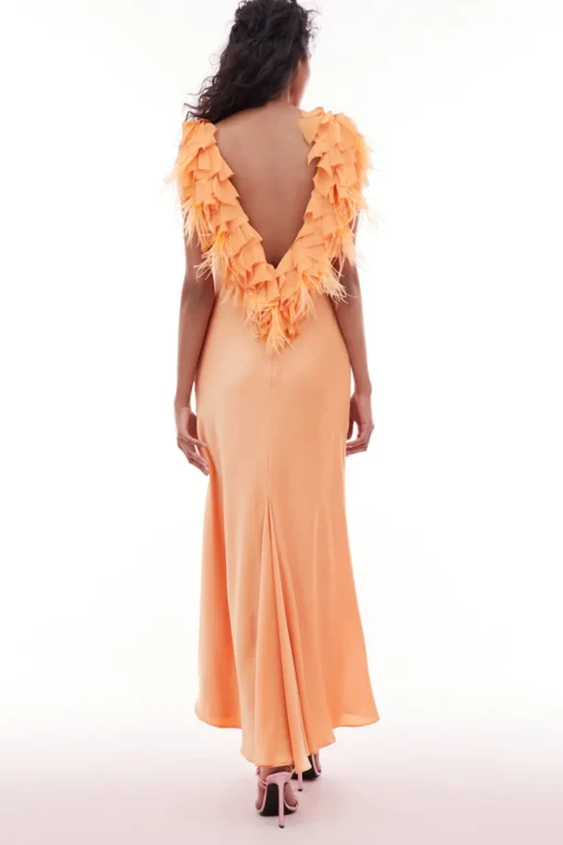 Women LoveShackFancy Manota Feather Trim Dress