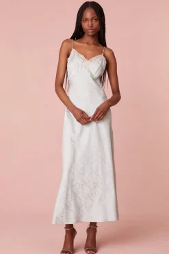 Women LoveShackFancy Manuela Midi Slip Dress