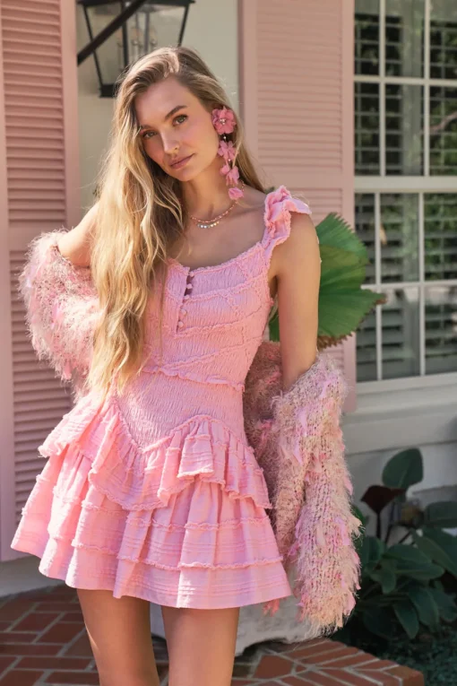 Women LoveShackFancy Marsinia Cotton Smocked Dress