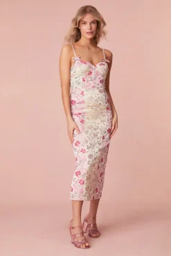 Women LoveShackFancy Massey Floral Jacquard Midi Dress