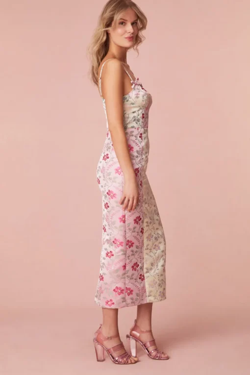 Women LoveShackFancy Massey Floral Jacquard Midi Dress