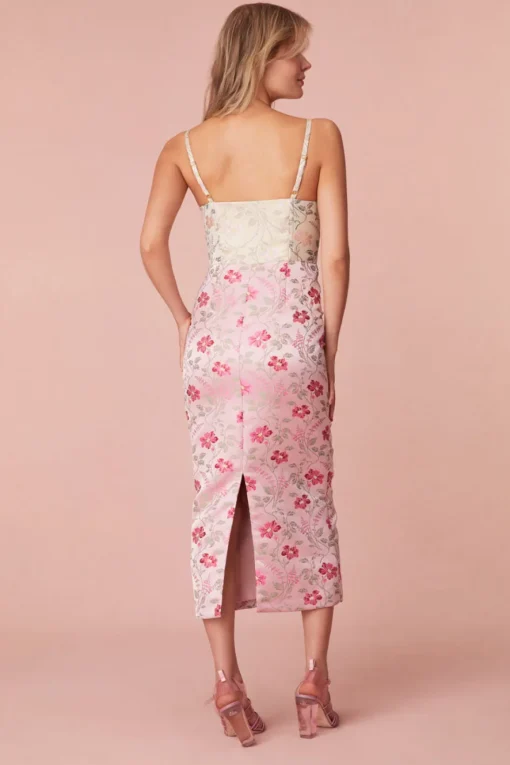 Women LoveShackFancy Massey Floral Jacquard Midi Dress