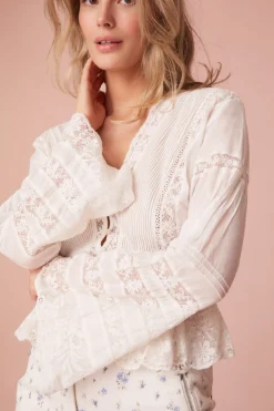 Women LoveShackFancy Mindy Lace Blouse