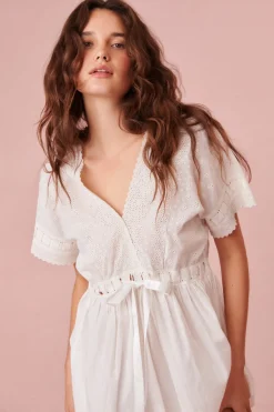 Women LoveShackFancy Mini Iona Cotton Nightgown
