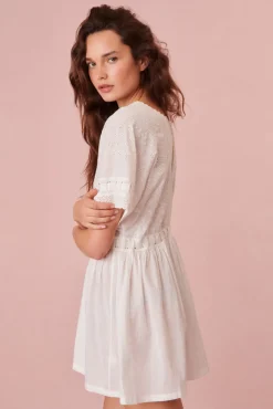 Women LoveShackFancy Mini Iona Cotton Nightgown