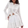 Women LoveShackFancy Moira Eyelet Mini Skirt