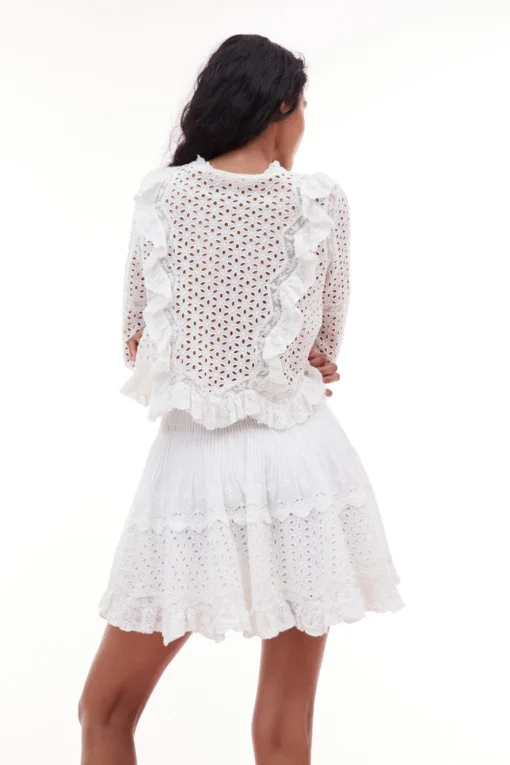 Women LoveShackFancy Moira Eyelet Mini Skirt
