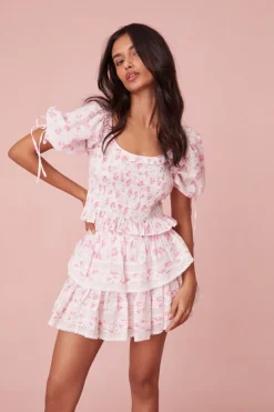 Women LoveShackFancy Molly Puff Sleeve Top