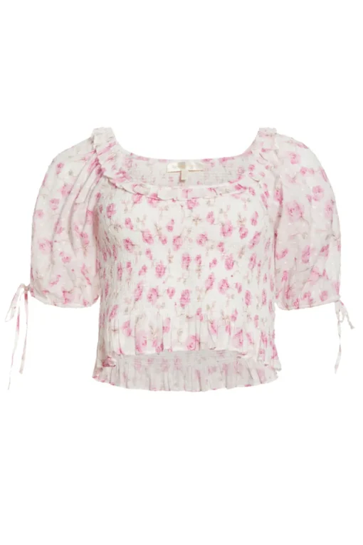 Women LoveShackFancy Molly Puff Sleeve Top