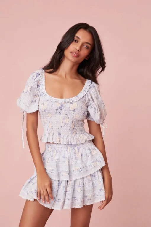 Women LoveShackFancy Molly Puff Sleeve Top
