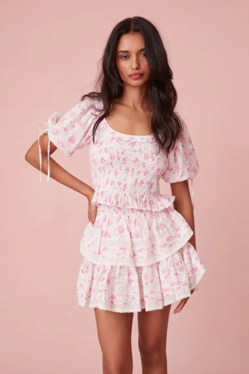 Women LoveShackFancy Molly Puff Sleeve Top