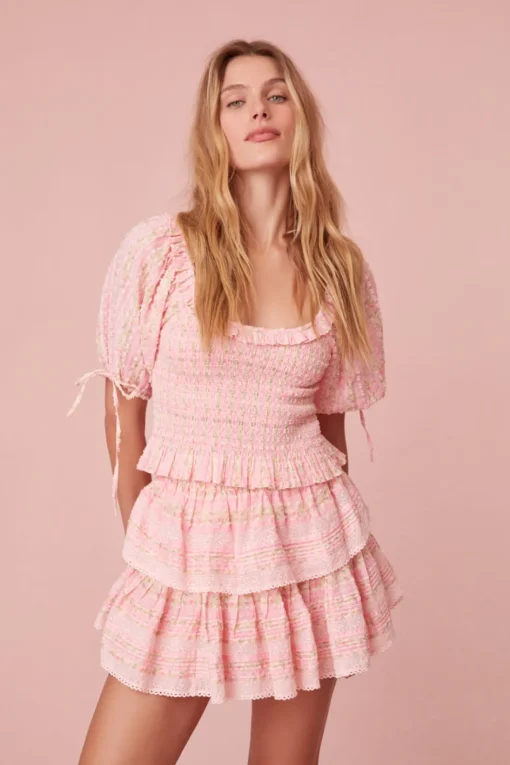 Women LoveShackFancy Molly Puff Sleeve Top