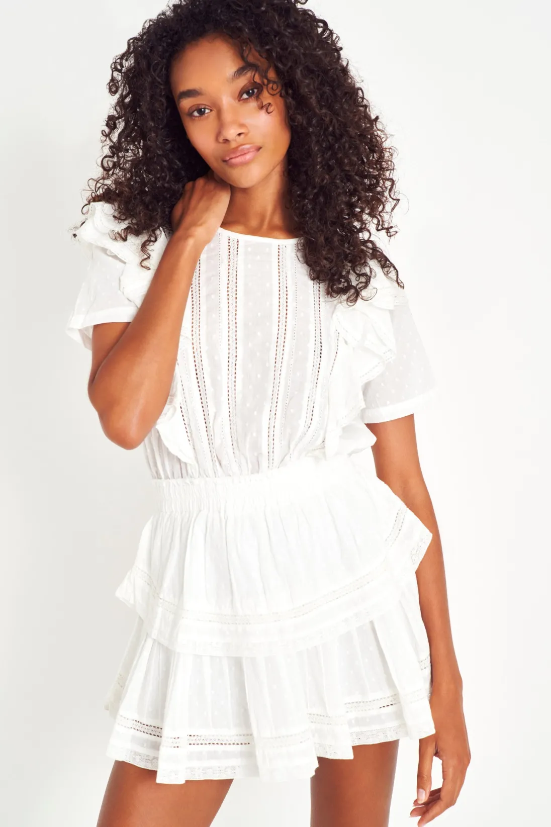 LoveShackFancy Natasha Heritage Mini Dress