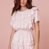 Women LoveShackFancy Natasha Lavender Mini Dress