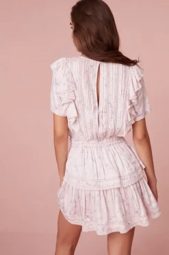 Women LoveShackFancy Natasha Lavender Mini Dress