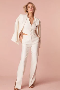 Women LoveShackFancy Poppet Straight Leg Tailored Pants