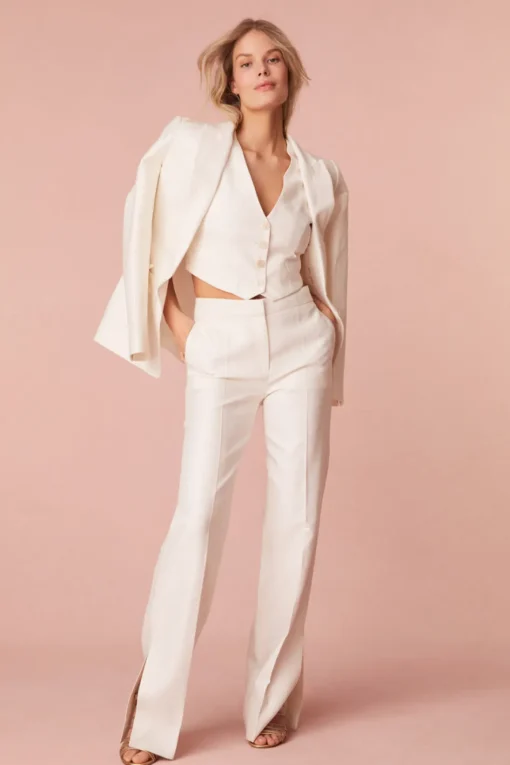 Women LoveShackFancy Poppet Straight Leg Tailored Pants
