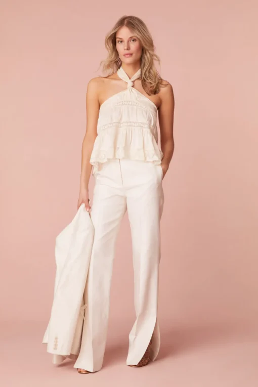 Women LoveShackFancy Poppet Straight Leg Tailored Pants