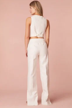Women LoveShackFancy Poppet Straight Leg Tailored Pants