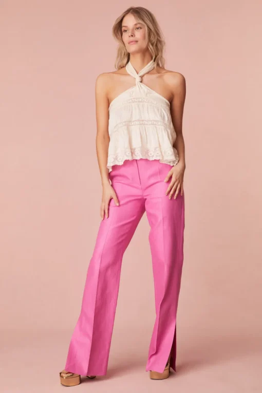Women LoveShackFancy Poppet Straight Leg Tailored Pants