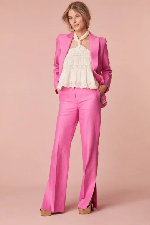 Women LoveShackFancy Poppet Straight Leg Tailored Pants