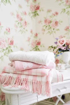 LoveShackFancy Queen Plaid Throw Blanket