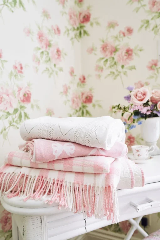 LoveShackFancy Queen Plaid Throw Blanket