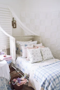 LoveShackFancy Queen Plaid Throw Blanket