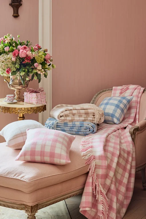 LoveShackFancy Queen Plaid Throw Blanket