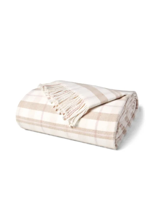 LoveShackFancy Queen Plaid Throw Blanket