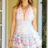 Women LoveShackFancy Quintelle Halter Mini Dress