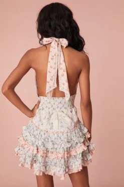 Women LoveShackFancy Quintelle Halter Mini Dress