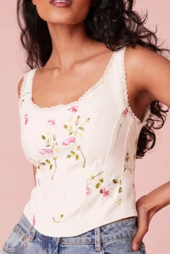 Women LoveShackFancy Rhapsody Floral Bustier