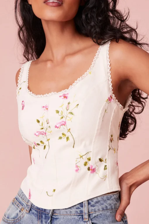 Women LoveShackFancy Rhapsody Floral Bustier