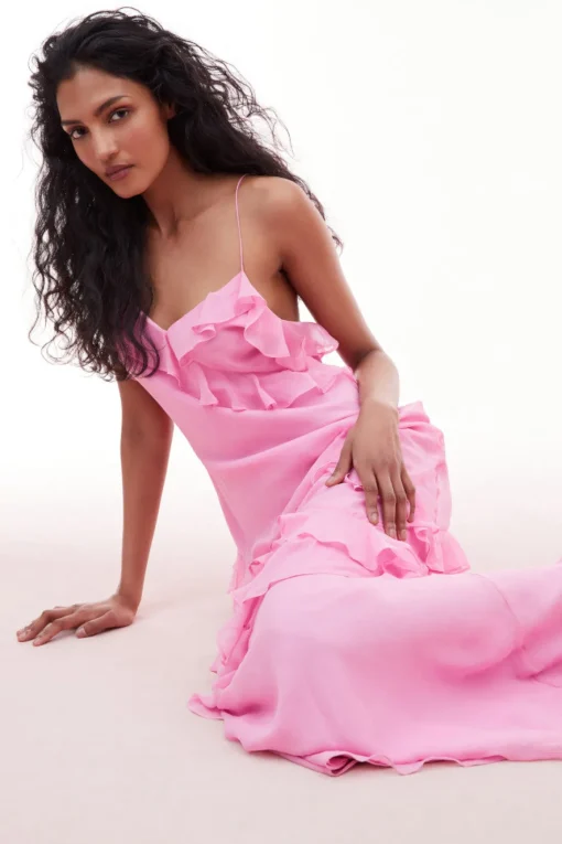 Women LoveShackFancy Rialto Silk Maxi Dress