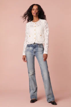 Women LoveShackFancy Richard Sheer Lace Jacket