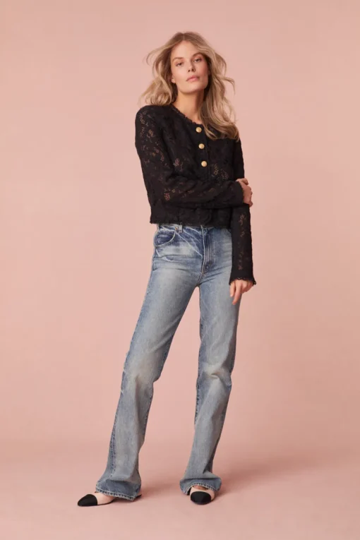 Women LoveShackFancy Richard Sheer Lace Jacket