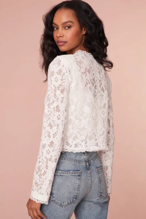 Women LoveShackFancy Richard Sheer Lace Jacket