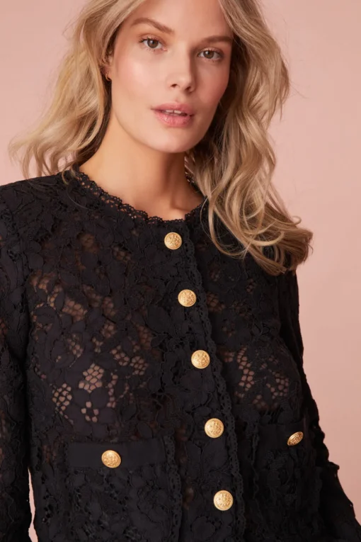 Women LoveShackFancy Richard Sheer Lace Jacket