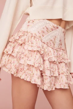 Women LoveShackFancy Robeina Floral Mini Skirt