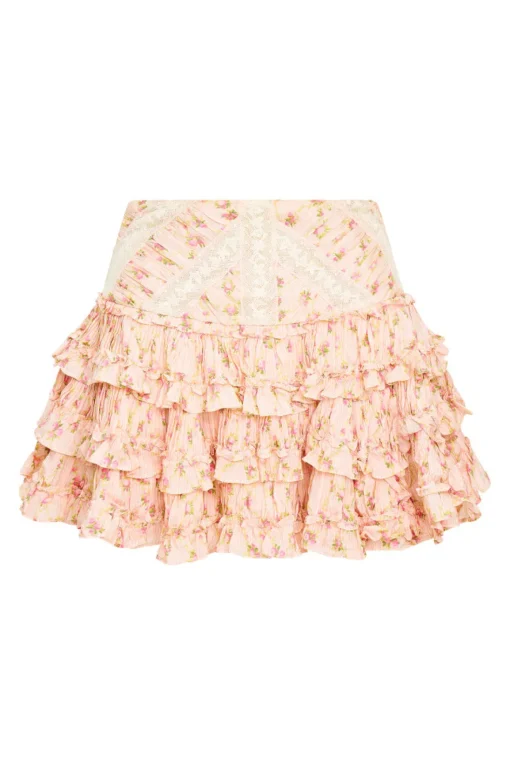 Women LoveShackFancy Robeina Floral Mini Skirt