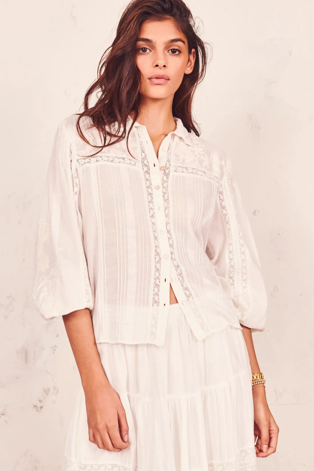 Women LoveShackFancy Ronda Cotton Top