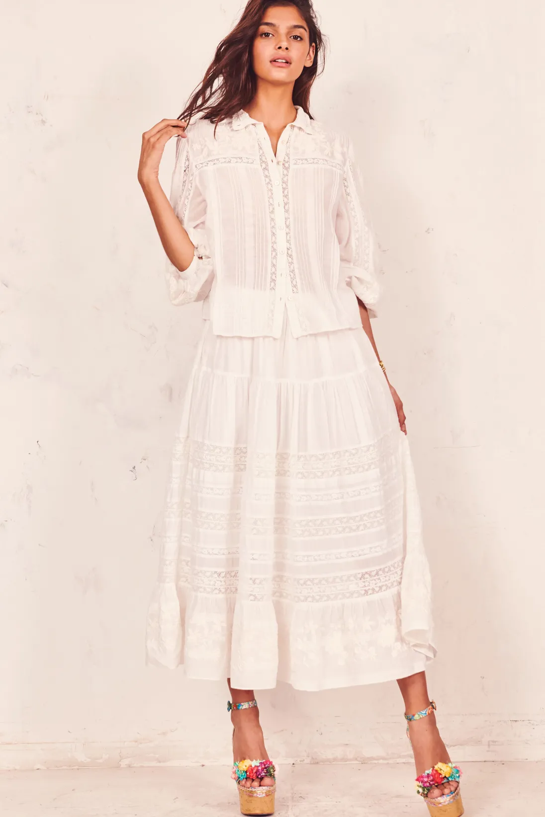 Women LoveShackFancy Ronda Cotton Top