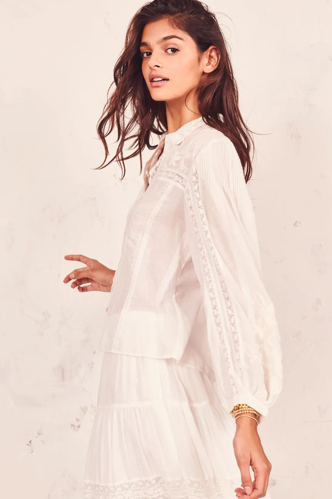 Women LoveShackFancy Ronda Cotton Top