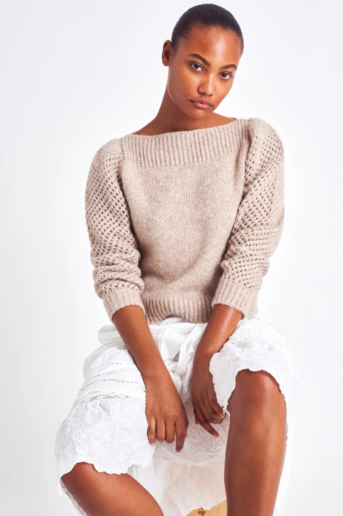 Women LoveShackFancy Rosie Heritage Pullover Sweater