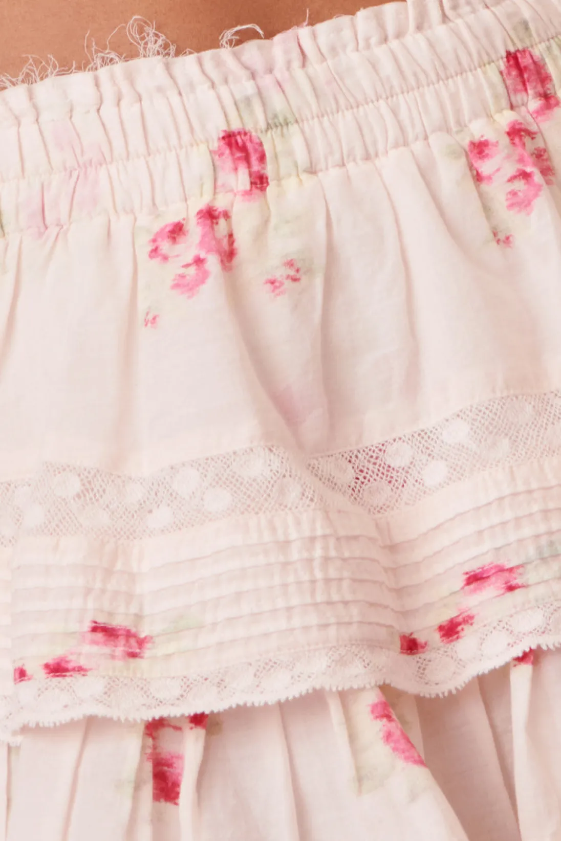 Women LoveShackFancy Ruffle Mini Blossom Skirt