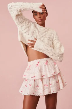 Women LoveShackFancy Ruffle Mini Blossom Skirt