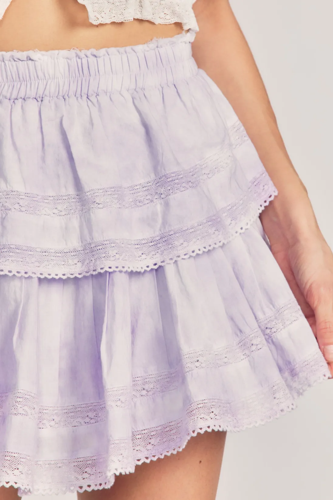 Women LoveShackFancy Ruffle Mini Heritage Skirt