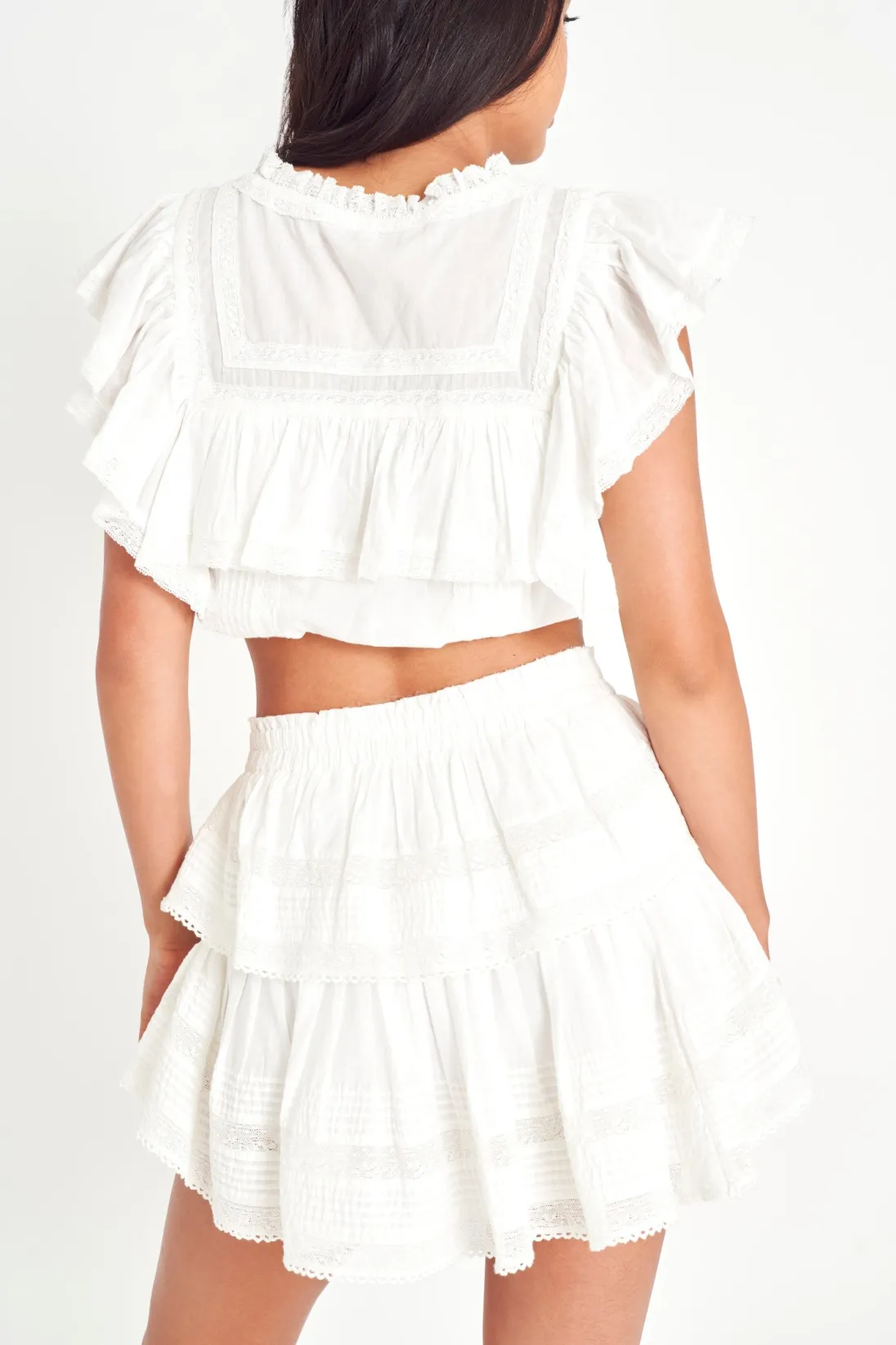 Women LoveShackFancy Ruffle Mini Heritage Skirt