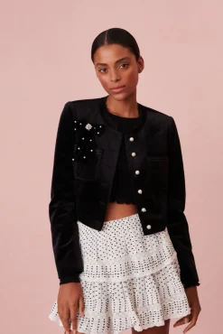 Women LoveShackFancy Ruffle Mini Polka Dot Skirt